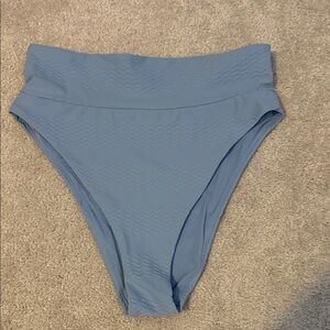 Aerie M dusty blue high cheeky swim bottom